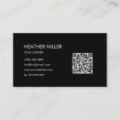 Custom Company Business Logo Minimalist QR Code Visitekaartje (Achterkant)