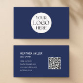 Custom Company Business Logo Minimalist QR Code Visitekaartje