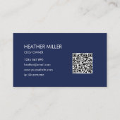 Custom Company Business Logo Minimalist QR Code Visitekaartje (Achterkant)