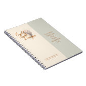 Custom Company Business Logo Modern Geel Groen Notitieboek (Rechterzijde)