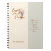 Custom Company Business Logo Modern Geel Groen Notitieboek (Voorkant)