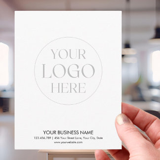 Custom Company Business Logo Modern Promotional  Notitiekaartje
