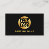 Custom company Business Logo Professional zwart Visitekaartje (Voorkant)