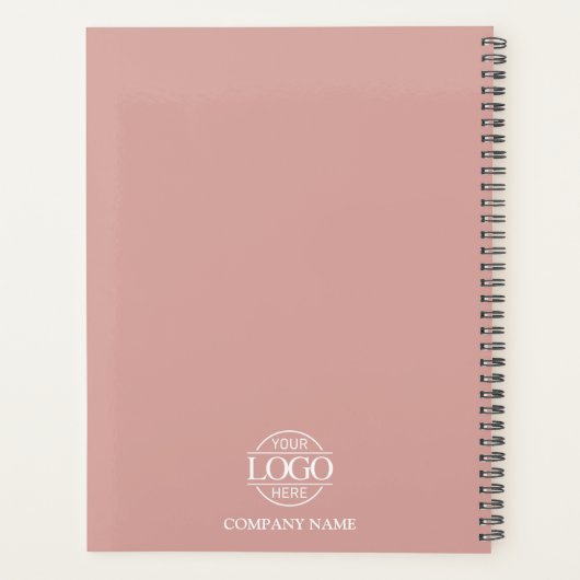 Custom Company Business Logo Promotional Branding Planner (Achterkant)