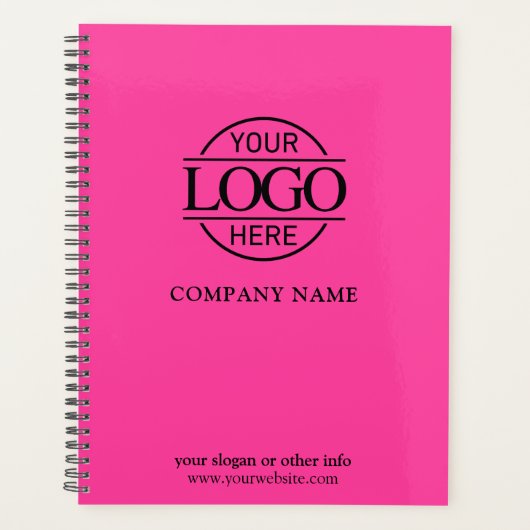 Custom Company Business Logo Promotional Branding Planner (Voorkant)