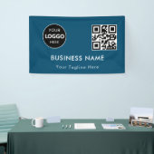 Custom Company Business Logo & Qr Code Corporate Spandoek (Beurs)