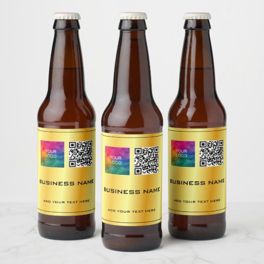 Custom Company Business Logo QR-code hier Bier Etiket (Flessen)