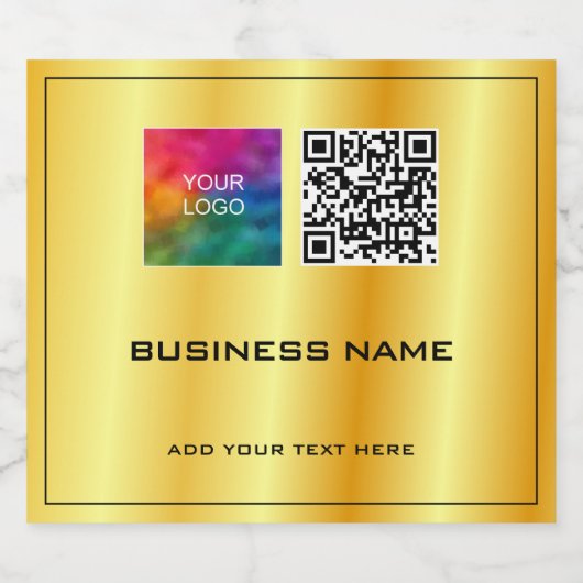 Custom Company Business Logo QR-code hier Bier Etiket (Enkel label)