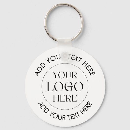 Custom Company Business Logo QR Code Modern Sleutelhanger (Voorkant)