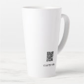 Custom Company Business Logo QR Code Promotional Latte Mok (Rechterhoek)