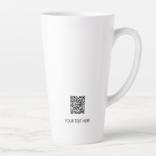 Custom Company Business Logo QR Code Promotional Latte Mok (Rechts)