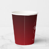 Custom Company Business Logo Red Ombre Party Papieren Bekers (Rechts)