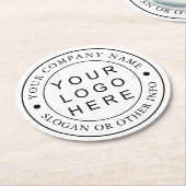 Custom Company Business Logo Ronde Kartonnen Onderzetter (Gebogen)
