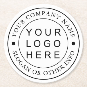 Custom Company Business Logo Ronde Kartonnen Onderzetter
