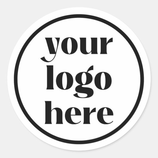 Custom Company Business Logo Ronde Sticker (Voorkant)