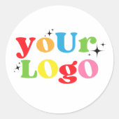 Custom Company Business Logo Ronde Sticker (Voorkant)