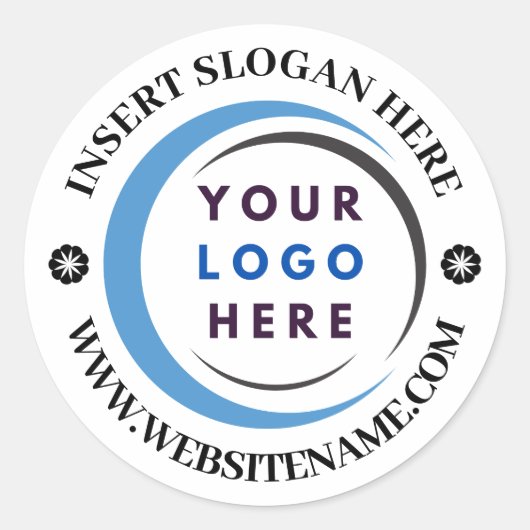 Custom Company Business Logo Ronde Sticker (Voorkant)