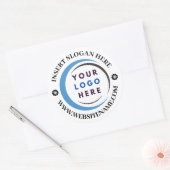 Custom Company Business Logo Ronde Sticker (Envelop)