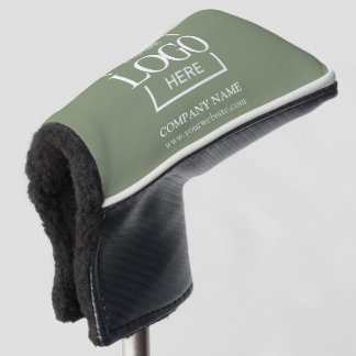 Custom Company Business Logo Sage Green Branded  Golfheadcover