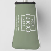 Custom Company Business Logo Sage Green Branded  Golfheadcover (Draai 90)