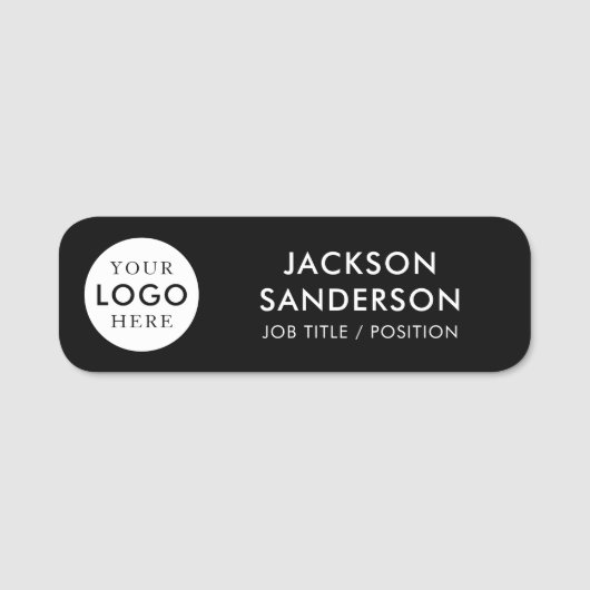 Custom Company Business Logo Staff Employee Naamplaatje (Voorkant)