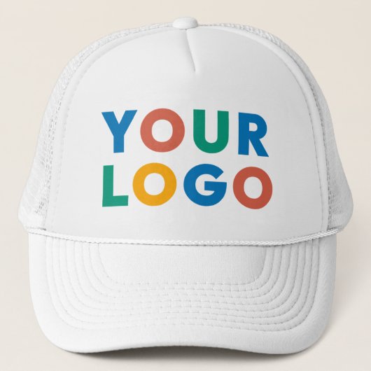 Custom Company Business Logo Trucker Hoed Pet (Voorkant)