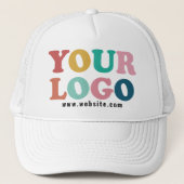 Custom Company Business Logo Trucker Hoed Trucker Pet (Voorkant)