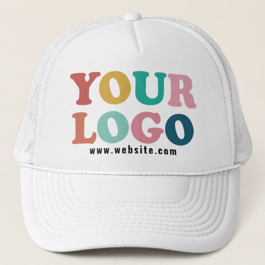 Custom Company Business Logo Trucker Hoed Trucker Pet (Voorkant)