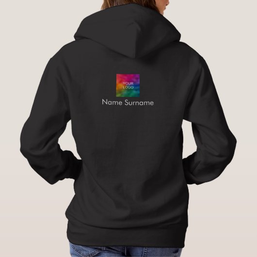 Custom Company Business Logo Women's Basic Hoodie (Achterkant)