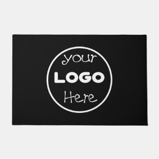 Custom Company Business Logo zwart-wit Deurmat