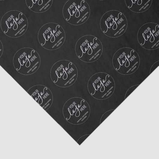 Custom Company Business Personal Logo Black Tissuepapier (Detail)