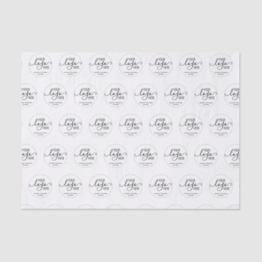 Custom Company Business Personal Logo Branding Tissuepapier (Voorkant)