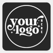 Custom Company Business Your Logo Here Vierkante Sticker (Voorkant)