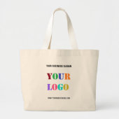 Custom Company en Text Logo Business Canvas tas (Voorkant)