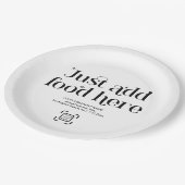 Custom Company Event Party Business Logo Funny Papieren Bordje (Gekanteld)