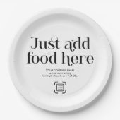 Custom Company Event Party Business Logo Funny Papieren Bordje (Voorkant)