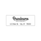 Custom Company Logo Address Zelfinktende Stempel (Design)