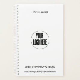 Custom Company Logo Black en White Minimal Planner