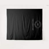 Custom Company Logo Black Event Foto Achtergrond Wandkleed (Voorkant (horizontaal))