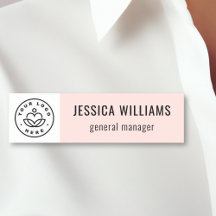 Custom Company Logo Blush Pink Employee