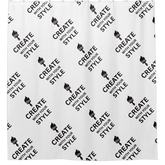 Custom Company Logo Brand display holder Douchegordijn (Voorkant)