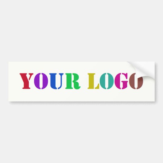 Custom Company Logo Branded Bumpersticker Voorbeel (Voorkant)