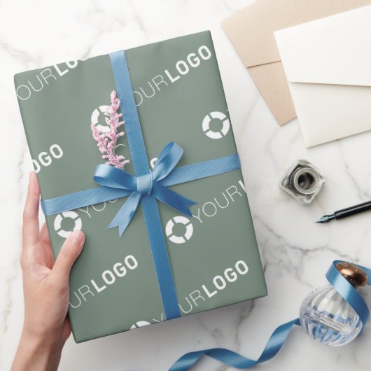 Custom company logo branded business gifts sage cadeaupapier (Geschenken)