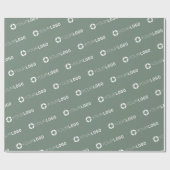 Custom company logo branded business gifts sage cadeaupapier (Vlak)