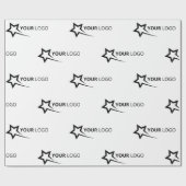 Custom Company Logo Branded Business Wit Cadeaupapier (Vlak)