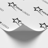 Custom Company Logo Branded Business Wit Cadeaupapier (Hoek)