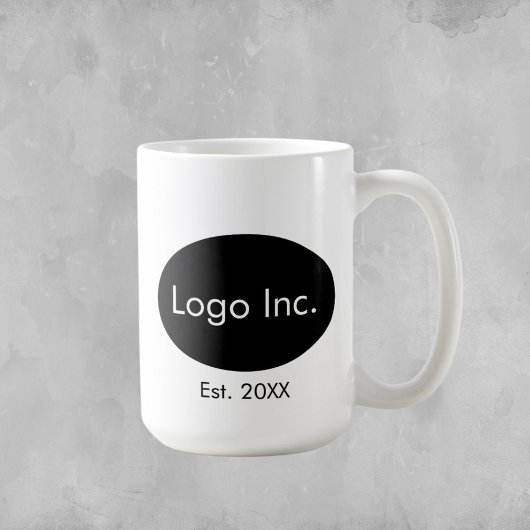 Custom Company Logo - Branded Mok Zwart
