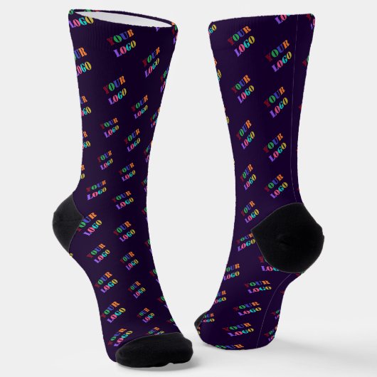 Custom Company Logo Branded Socks Example Sokken (Gebogen)