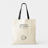 Custom Company Logo Budget Business Custom Name Tote Bag (Achterkant)