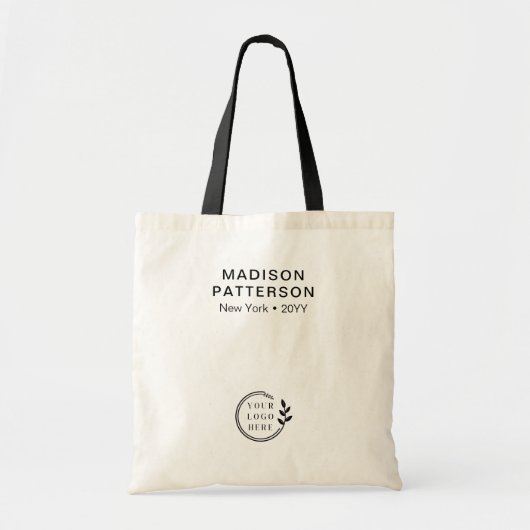 Custom Company Logo Budget Business Custom Name Tote Bag (Voorkant)